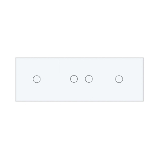 Сенсорный выключатель 4 сенсора (1-2-1) Livolo белый стекло (VL-C701/C702/C701-11)