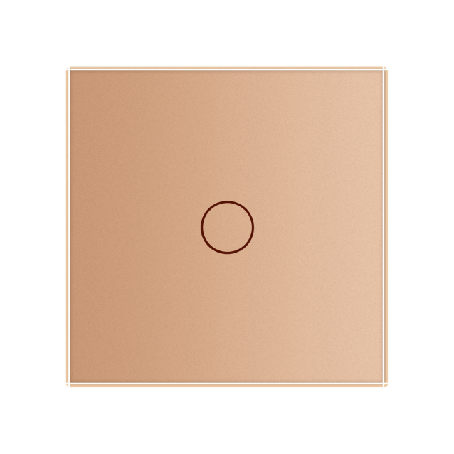 Сенсорный выключатель с защитой от брызг Livolo золото стекло (VL-C701IP-13)