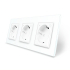 Трехместная умная розетка ZigBee с заземлением Livolo белый (VL-C7FCTC16AZ-6WP)
