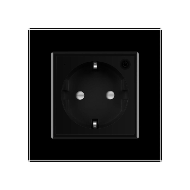 Умная розетка ZigBee с заземлением Livolo черный (704000812)