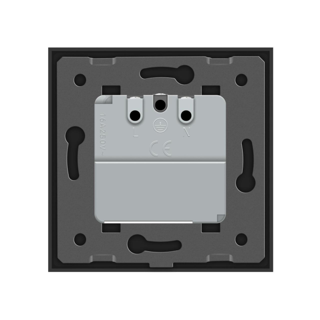 Умная розетка ZigBee с заземлением Livolo черный (704000812)