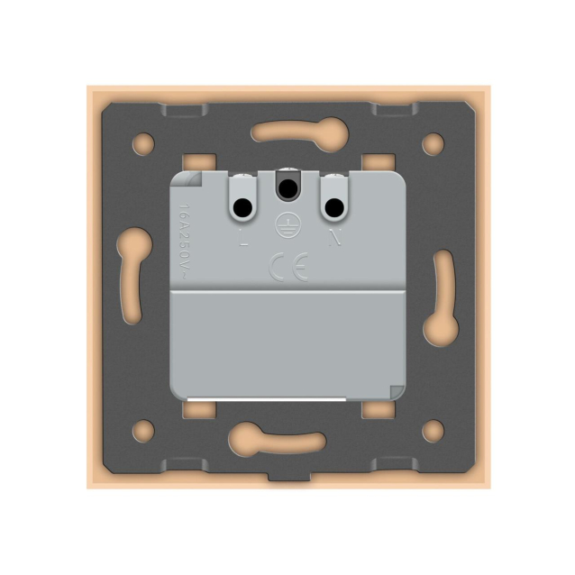 Умная розетка ZigBee с заземлением Livolo золото (704000813)