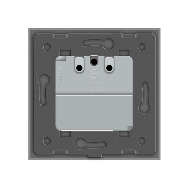 Умная розетка ZigBee с заземлением Livolo серый (704000815)