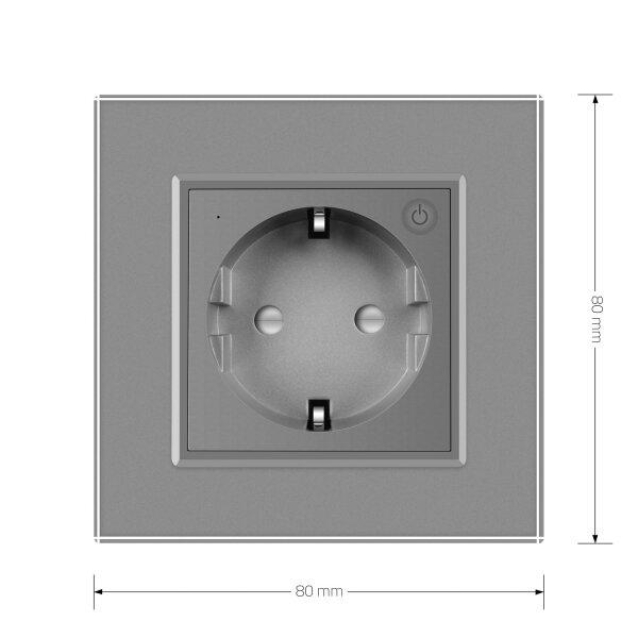 Умная розетка ZigBee с заземлением Livolo серый (704000815)