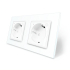Двухместная умная розетка ZigBee с заземлением Livolo белый (VL-C7FCTC16AZ-4WP)
