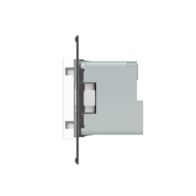 Умный механизм розетка ZigBee с заземлением Livolo белый (VL-FCTC16AZ-2WP)