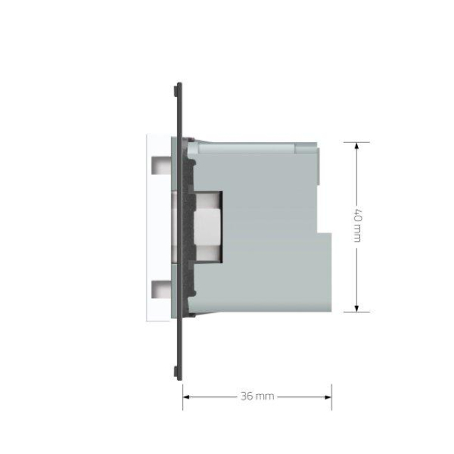 Умный механизм розетка ZigBee с заземлением Livolo белый (VL-FCTC16AZ-2WP)