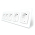 Пятиместная умная розетка ZigBee с заземлением Livolo белый (VL-C7FCTC16AZ-10WP)