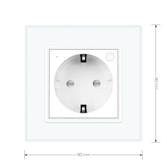Умная розетка ZigBee с заземлением Livolo белый (704000811)