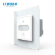 Умный сенсорный проходной диммер Livolo белый ZigBee (VL-C7FC1SDZ-2WP)