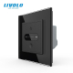 Умный сенсорный проходной диммер Livolo черный ZigBee (VL-C7FC1SDZ-2BP)