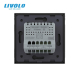 Умный сенсорный проходной диммер Livolo черный ZigBee (VL-C7FC1SDZ-2BP)