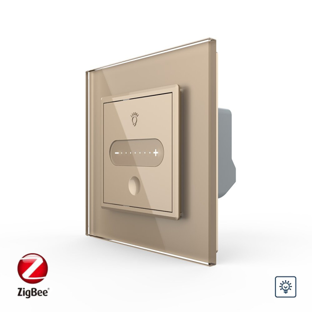 Умный сенсорный диммер слайдер ZigBee Livolo золото (VL-C7FC1DZ-2AP)
