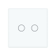Умный сенсорный проходной ZigBee выключатель 2 сенсора Livolo белый стекло (VL-C702SZ-11)