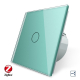 Умный сенсорный проходной ZigBee выключатель 1 сенсор Livolo зеленый стекло (VL-C701SZ-18)