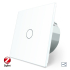 Умный сенсорный проходной ZigBee выключатель 1 сенсор Livolo белый стекло (VL-C701SZ-11)