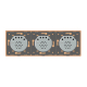 Умный сенсорный ZigBee выключатель 4 сенсора (1-1-2) Livolo золото стекло (VL-C701Z/C701Z/C702Z-13)