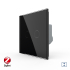 Умный сенсорный ZigBee выключатель для роллет Livolo черный (VL-C7FC2NWZ-2GBP)