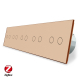 Умный сенсорный ZigBee выключатель 10 сенсоров (2-2-2-2-2) Livolo золото стекло (VL-C710Z-13)