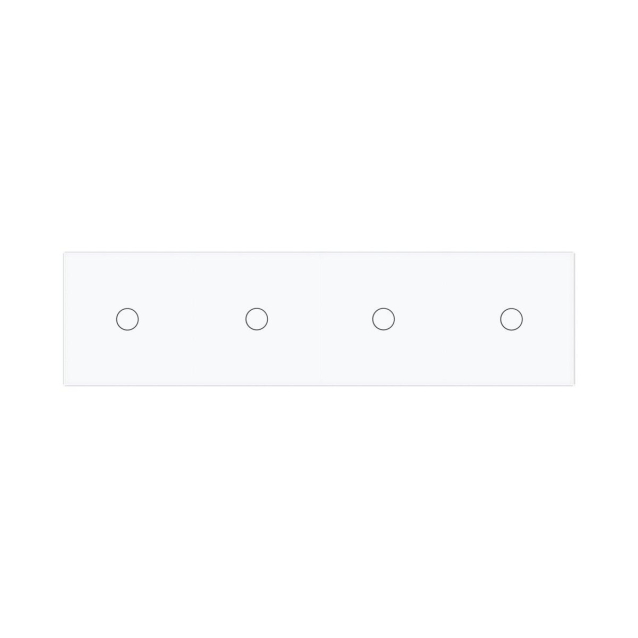 Умный сенсорный ZigBee выключатель 4 сенсора (1-1-1-1) Livolo белый стекло (VL-C704Z-11)