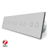 Умный сенсорный ZigBee выключатель 10 сенсоров (2-2-2-2-2) Livolo серый стекло (VL-C710Z-15)