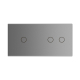 Умный сенсорный ZigBee выключатель 3 сенсора (1-2) Livolo серый стекло (VL-C701Z/C702Z-15)