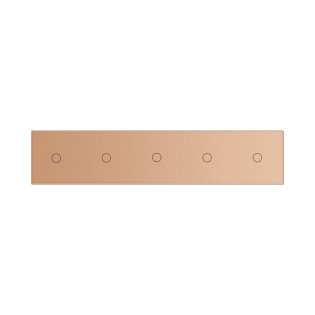 Умный сенсорный ZigBee выключатель 5 сенсоров (1-1-1-1-1) Livolo золото стекло (VL-C705Z-13)