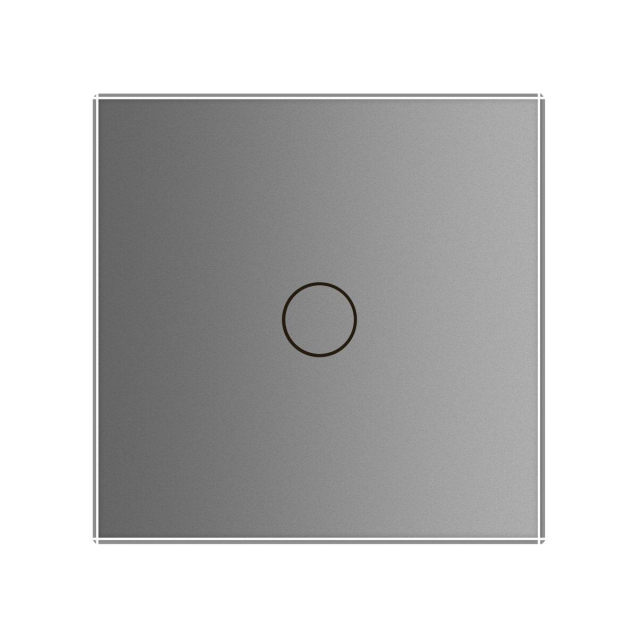 Умный сенсорный ZigBee выключатель 1 сенсор Livolo серый стекло (VL-C701Z-15)