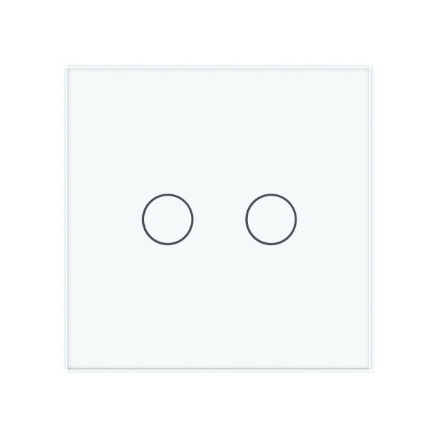 Умный сенсорный ZigBee выключатель 2 сенсора Livolo белый стекло (VL-C702Z-11)