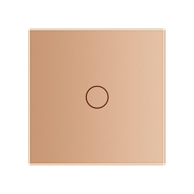 Умный сенсорный ZigBee выключатель 1 сенсор Livolo золото стекло (VL-C701Z-13)