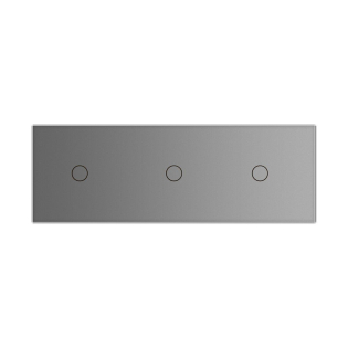 Умный сенсорный ZigBee выключатель 3 сенсоров (1-1-1) Livolo серый (VL-C701Z/C701Z/C701Z-15)