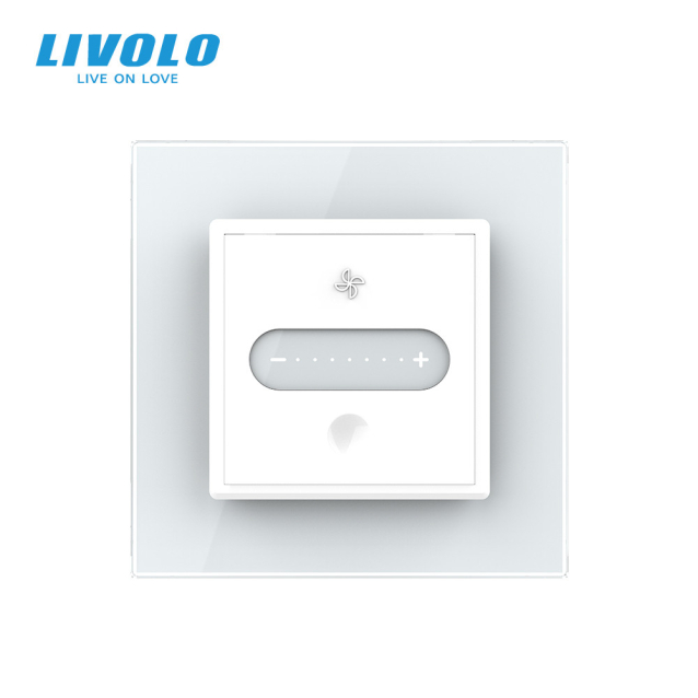 Умный сенсорный регулятор скорости вентилятора Livolo белый (VL-C7FC1GZ-2WP)