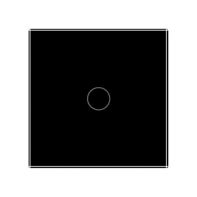 Умный сенсорный ZigBee выключатель 1 сенсор Livolo черный стекло (VL-C701Z-12)