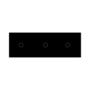 Умный сенсорный ZigBee выключатель 3 сенсоров (1-1-1) Livolo черный (VL-C701Z/C701Z/C701Z-12)