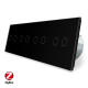 Умный сенсорный ZigBee выключатель 8 сенсоров (2-2-2-2) Livolo черный (VL-C708Z-12)