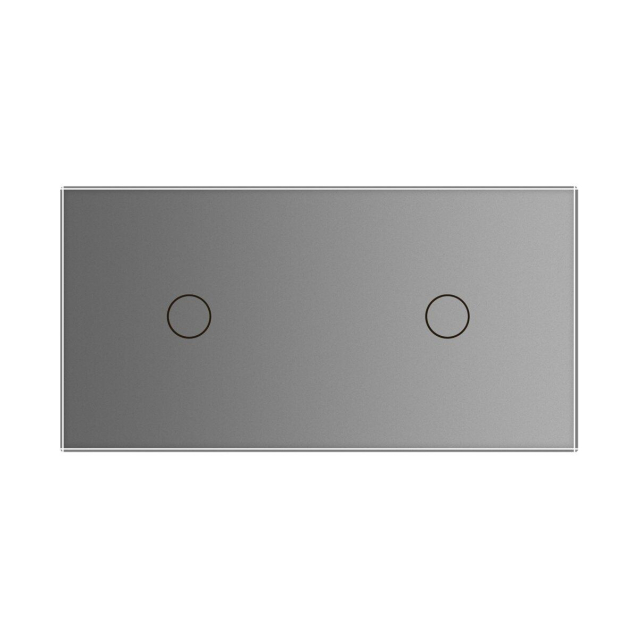 Умный сенсорный ZigBee выключатель 2 сенсора (1-1) Livolo серый (VL-C701Z/C701Z-15)