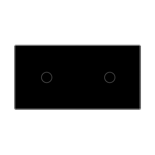 Умный сенсорный ZigBee выключатель 2 сенсора (1-1) Livolo черный (VL-C701Z/C701Z-12)