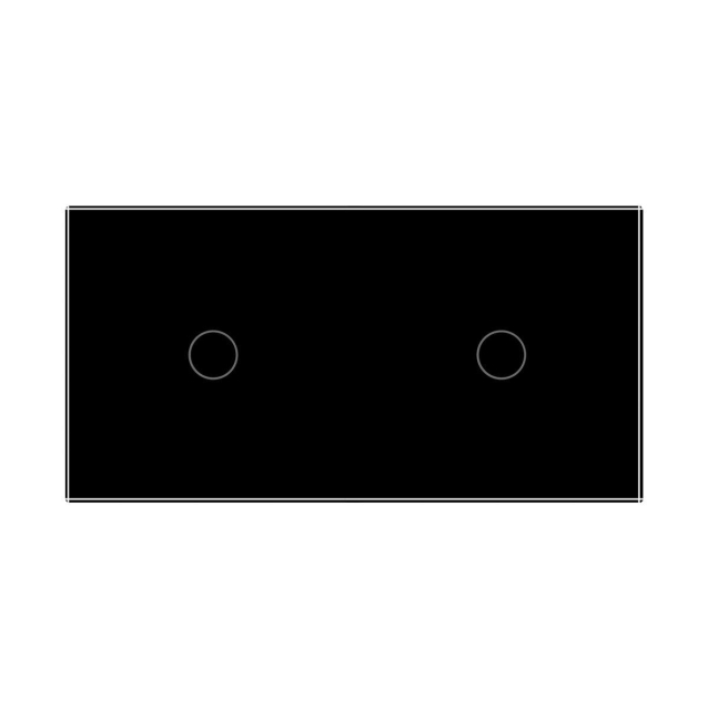 Умный сенсорный ZigBee выключатель 2 сенсора (1-1) Livolo черный (VL-C701Z/C701Z-12)