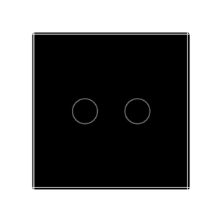 Умный сенсорный ZigBee выключатель 2 сенсора Livolo черный стекло (VL-C702Z-12)