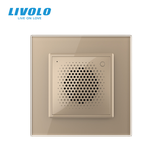 Умный дверной звонок сирена ZigBee Livolo золото (VL-C7-FCBZ-2AP)